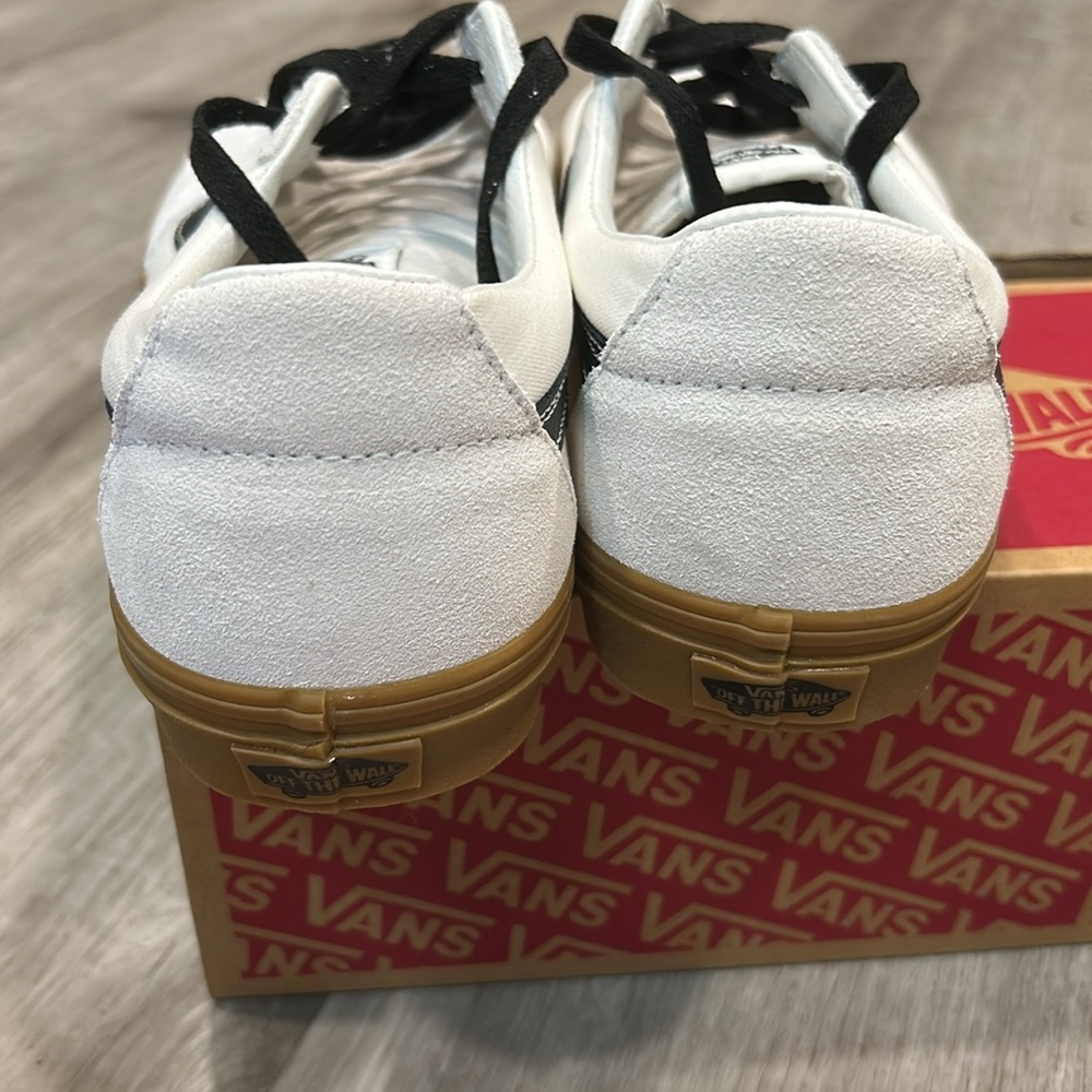 New Men’s sneakers VANS SK8-LOW SHOES - GUM BLANC DE BLANC White/Black Size 13 - Picture 6 of 7